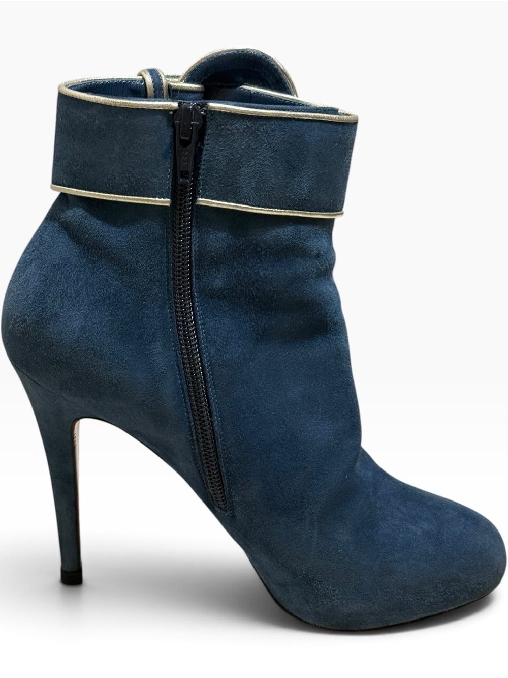 Christian Louboutin ankle boots crafted in blue suede Size 37 - Picture 6 of 9